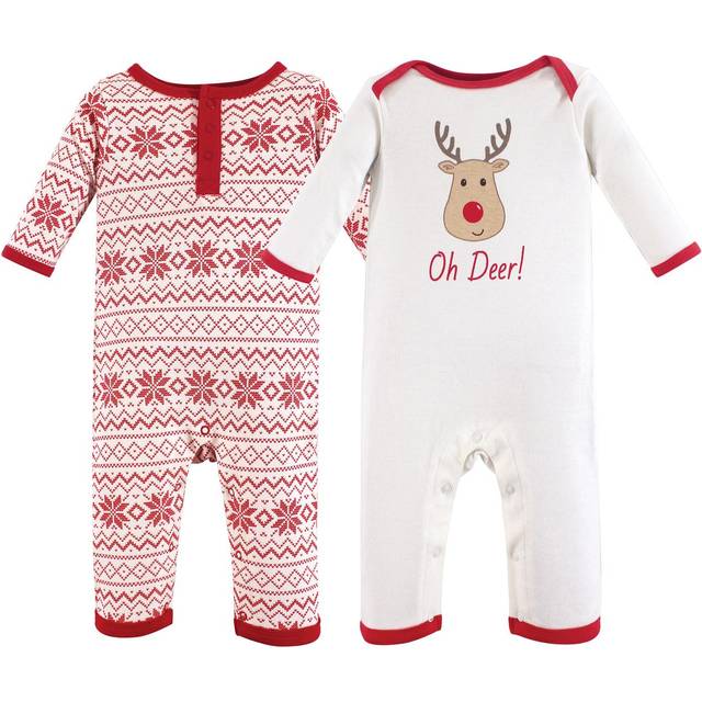 Hudson Baby baby girls Cotton Coverall  Reindeer  18-24 Months US