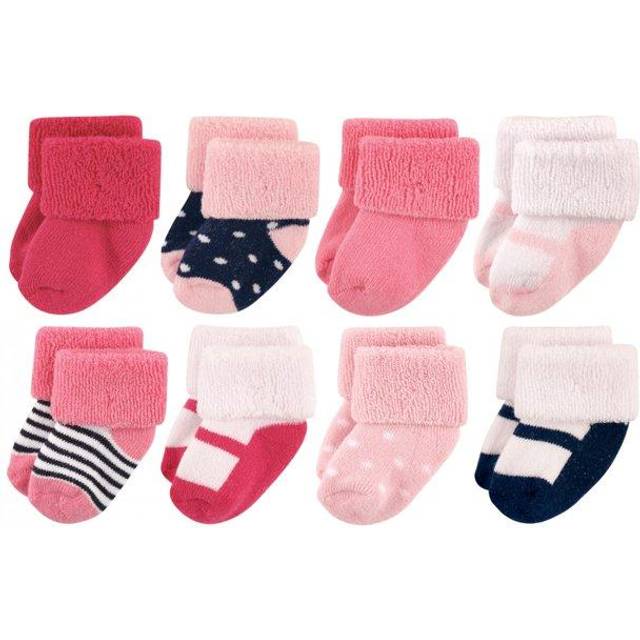 Luvable Friends Unisex Baby Newborn and Baby Terry Socks  Navy Mary Ja