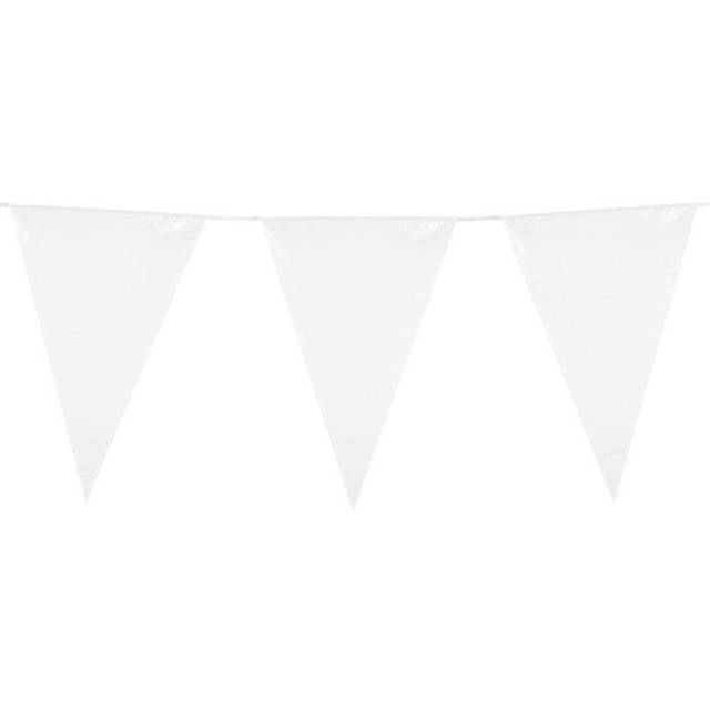 33ft / 10m long giant white pennant flag bunting decoration - & sealed