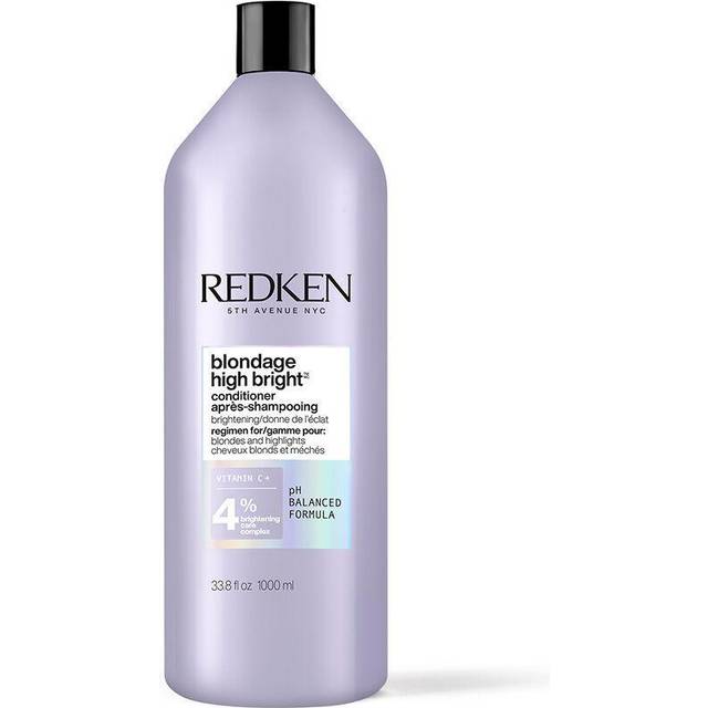 Redken Blondage High Bright Conditioner | Brightens And Lightens Color-Treated And Natural Blonde Hair Instantly | Infused With Vitamin C | 10.1 Fl Oz