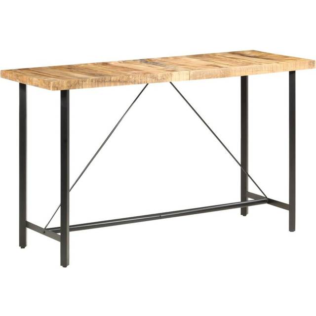 vidaXL Bar Table 180x70x107 cm Rough Mango Wood - Brown