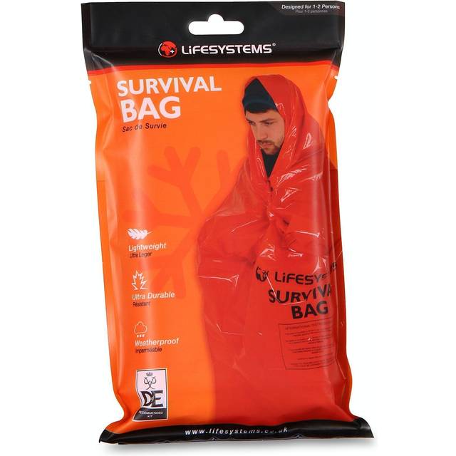Lifesystems Survival Bag Compact Emergency Blanket, 1 - 2 Persons - Orange