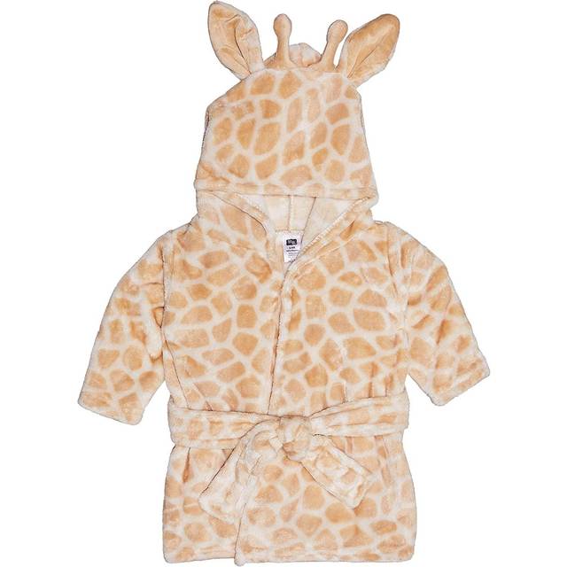 Hudson Baby Unisex Baby Plush Animal Face Bathrobe  Giraffe  0-9 Months