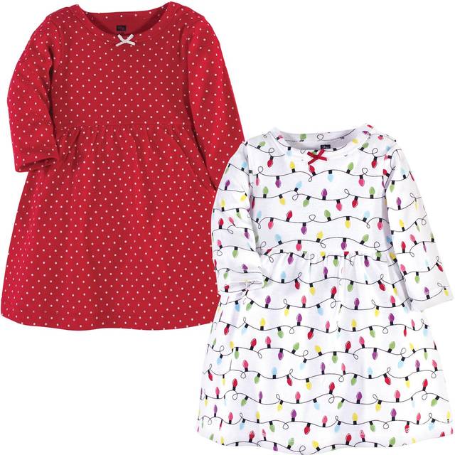 Hudson Baby Girl's Cotton Dresses  Christmas Lights  6-9 Months