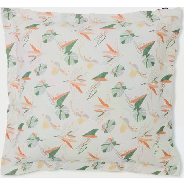 Lexington - Örngott Printed Cotton Sateen Pillowcase - Vit