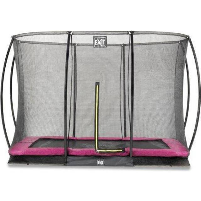 Studsmatta Exit Toys Silhouette Inground Med Skyddsnät 366X244Cm Svart