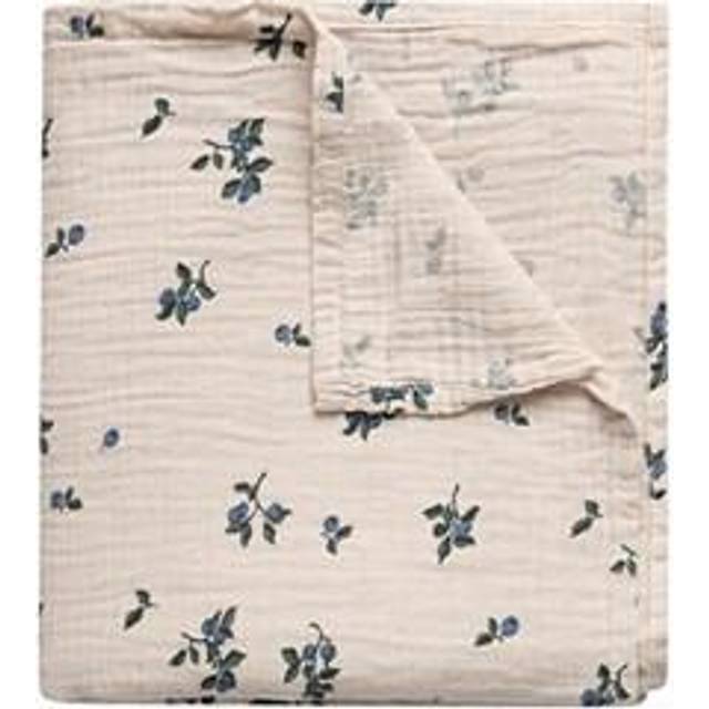 Garbo & Friends - Blueberry Muslin Babyfilt 110x110 Cm - Sand