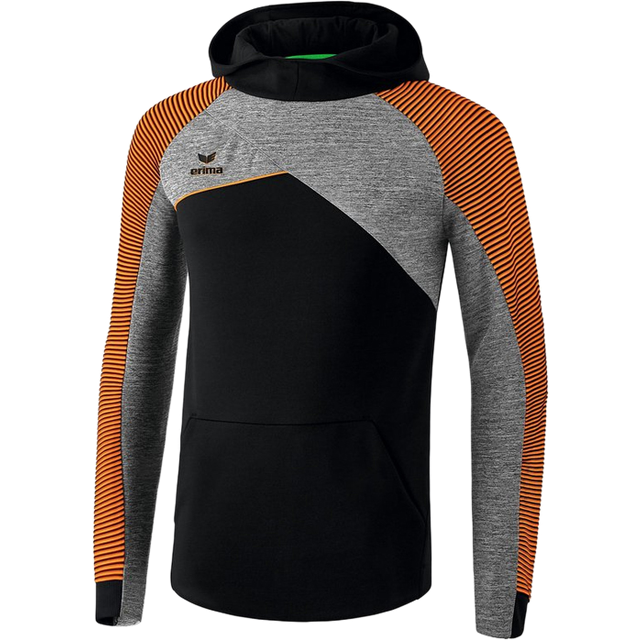 Erima Kläder Barn Huvfilt Premium One 2.0 Schwarz/Grau Melange/Neon Orange 164