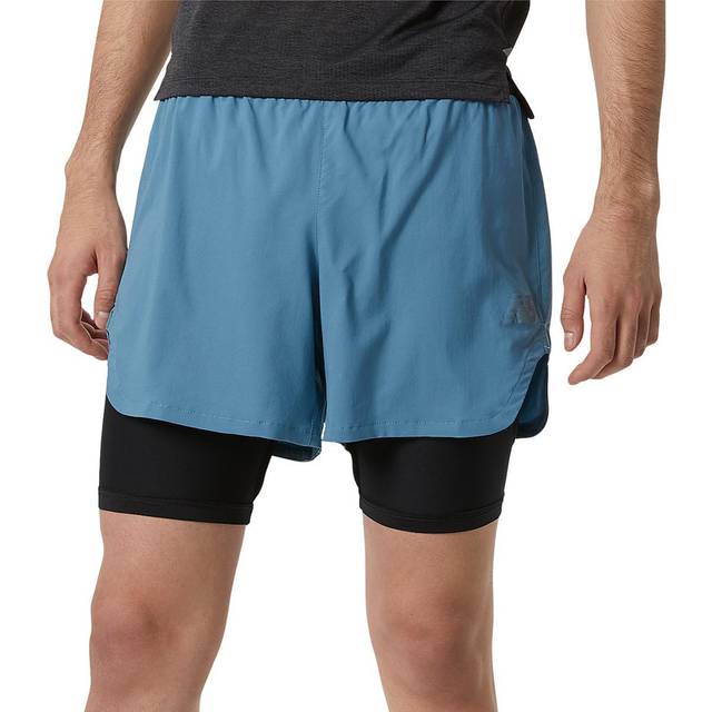 New Balance Mens Q Speed Fuel 2 in 1 5 Inch Short Size: Extra Large, Colour: Blue