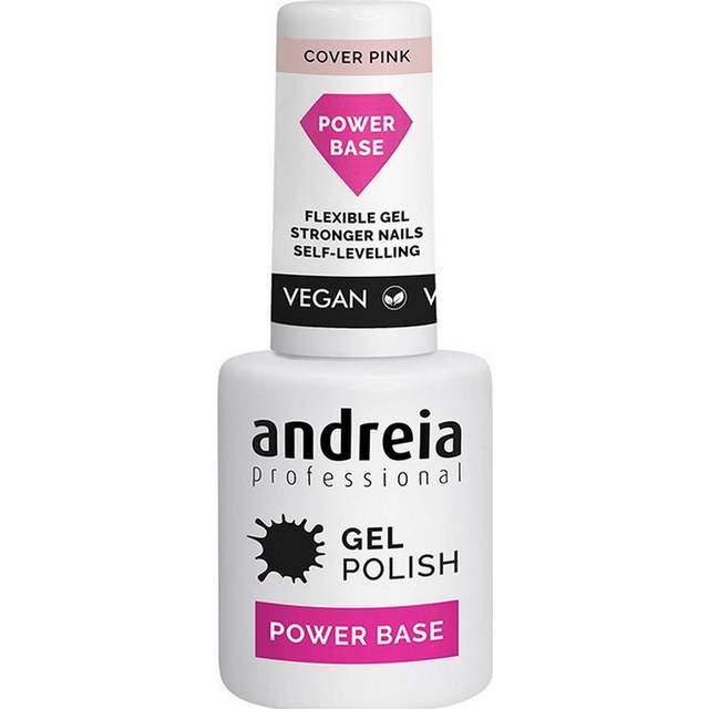 Andreia Professional Gel nagellack Power Base – bas med hög viskositet för starkare naglar – Builder Base Gel för små nagelförlängningar – vegan – färgskydd rosa – 10,5 ml