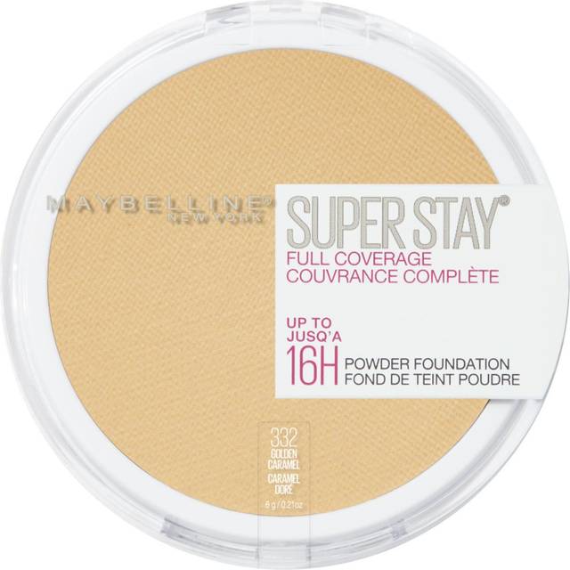 Maybelline Super Stay Full Coverage Powder Foundation Makeup  Up to 16 Hour Wear  Soft  Creamy Matte Foundation  Golden Caramel  1 Count