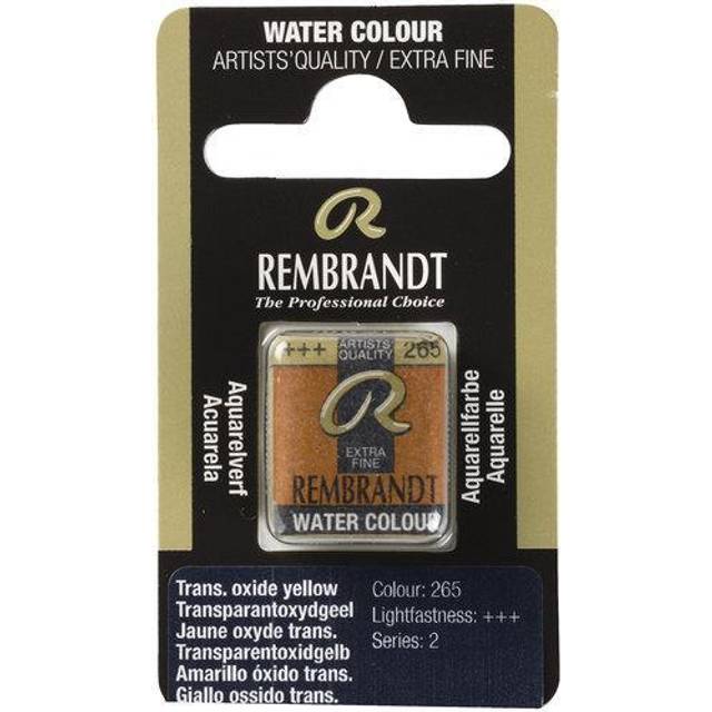 Royal Talens : Rembrandt Watercolour Paint : Half Pan : Transparent Oxide Yellow