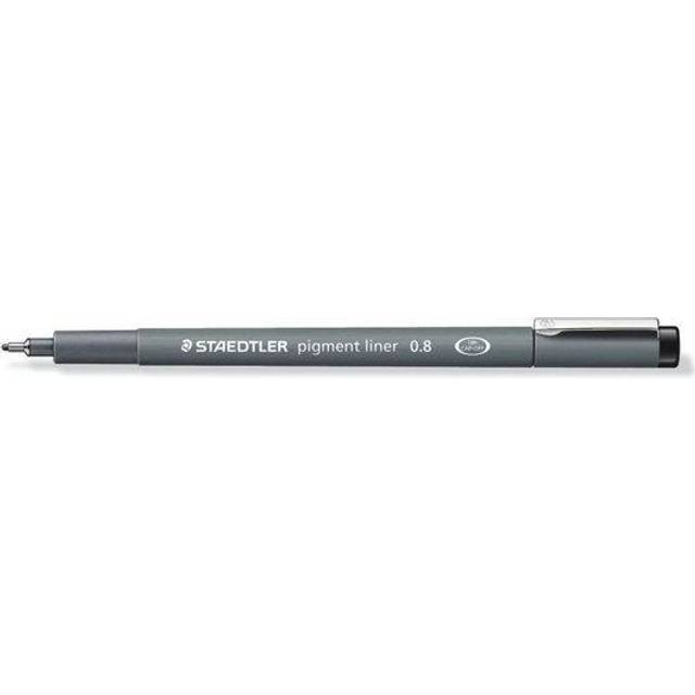 Staedtler Pigment Line Black Felt-Tip Pens (10 Pack)