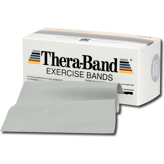 Thera Band Bred Elastik 5,5 m - Silver - Hårdhet 7
