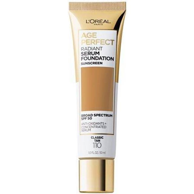 L'Oréal Paris Age Perfect Radiant Siero Foundation with SPF 50, Classic Tan, 1 Ounce