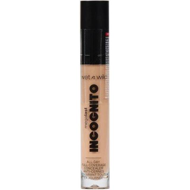 Wet n Wild, Megalast Incognito Heltäckande Concealer, Sömlös och Rikt Pigmenterad, Byggbar Medium till Full Täckning, Matt Finish, Närande och Återfuktande Formel, med Sheasmör, Light Medium
