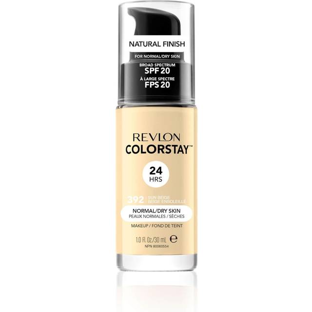 Revlon Colorstay Foundation for Normal/Dry Skin with Hyaluronic Acid, SPF 15, Sun Beige (Packaging May Vary)