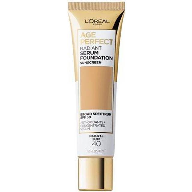 L'Oreal Paris Age Perfect Radiant Serum Foundation med SPF 50, Natural Buff, 28 ml