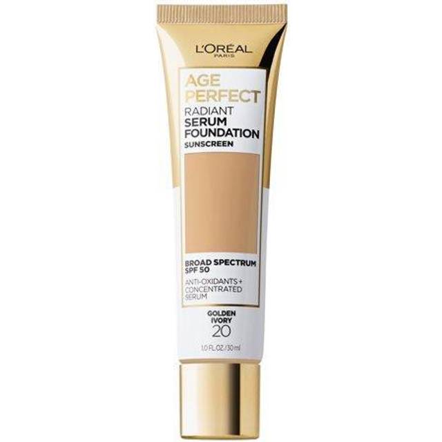 L'Oreal Paris Age Perfect Radiant Serum Foundation med SPF 50, Golden Ivory, 28 ml