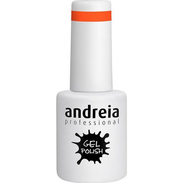 Andreia Semi-Permanent Nail Gel Polish for UV/LED Lamp Intense Shine and 4 weeks Lasting Varnish Colour 263 Neon Orange 10.5ml