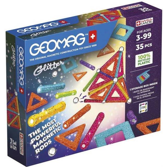 Geomag Magnetic Glitter Panels - 35 Pieces - One Colour