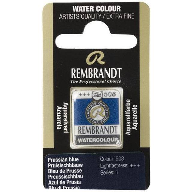 Royal Talens : Rembrandt Watercolour Paint : Half Pan : Prussian Blue