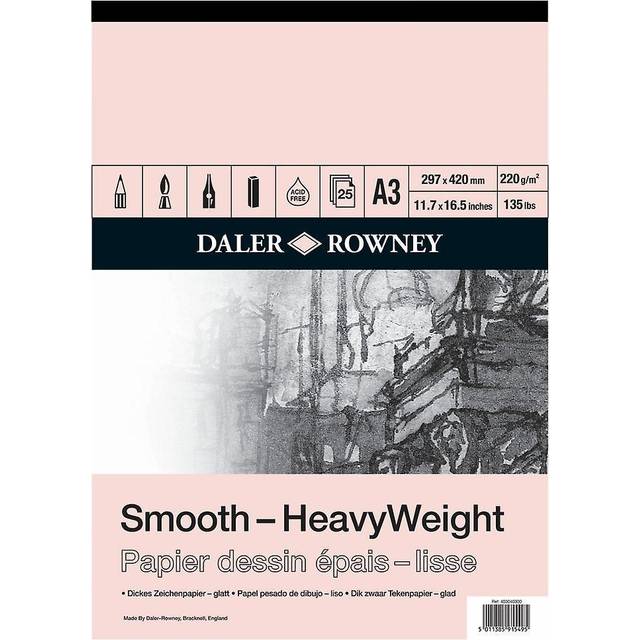Daler-Rowney Smooth Heavyweight Cartridge Pad - White / A3