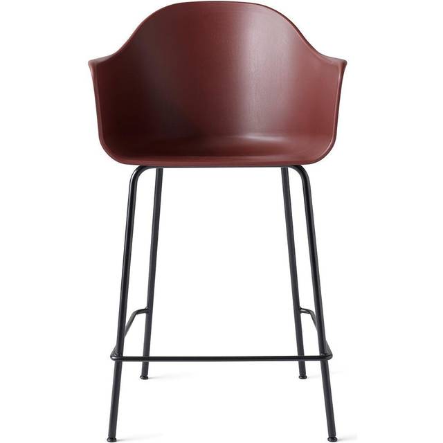 Audo Copenhagen - Harbour Counter Chair / Black Steel Base - Barstol - White - W58.5 x D55,5 x H102 x SH63 cm