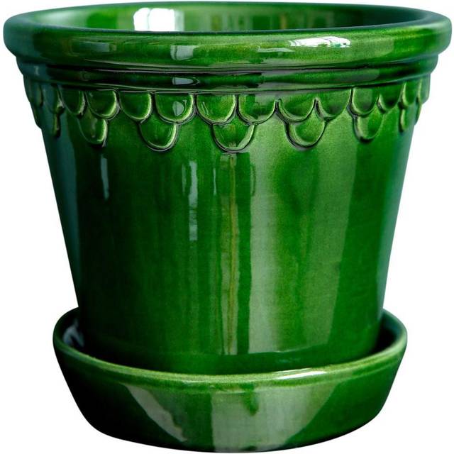 Bergs Potter Köpenhamn kruka glaserad Ø21 cm Grön