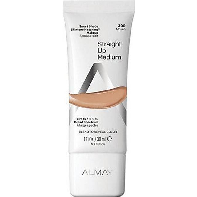 Almay Skintone Matching Foundation  Smart Shade Face Makeup  Hypoallergenic  Oil Free-Fragrance Free  Dermatologist Tested with SPF 15  300 Straight U