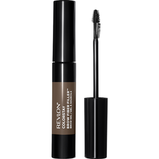 REVLON ColorStay Brow Fiber Filler, Longwearing & Volumizing Waterproof Eyebrow Gel, 304 Grey Brown, 0.23 fl. oz.