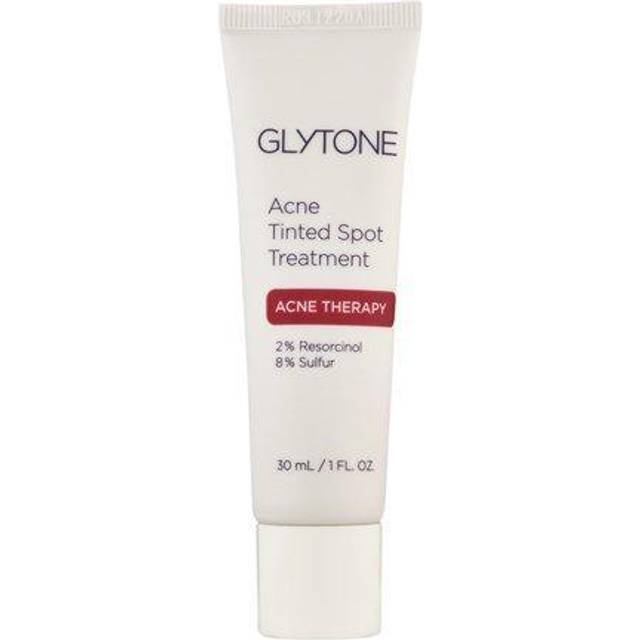 Glytone Acne Spot Treatment Face Cream with 8% Sulfur & 2% Resorcinol  Tinted Acne Treatment for Teenagers  Conceals Blemishes  1 oz