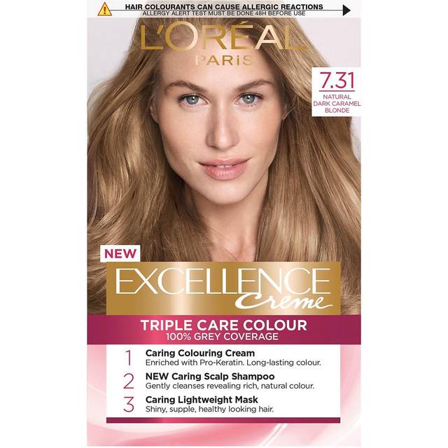 Excellence Crème 7.31 Dark Caramel Blonde Hair Dye