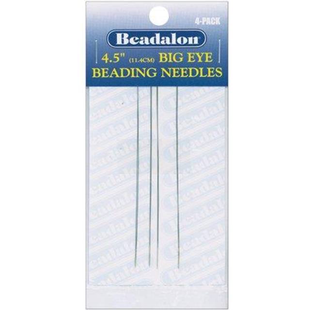 Beadalon® big eye needles for threading beads 4 pieces choose length