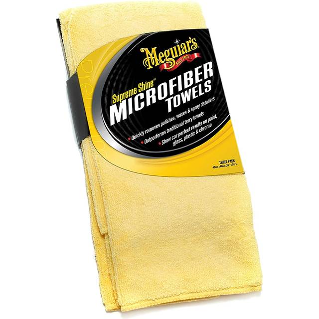 Meguiar's X2020 Supreme Shine Rengöringstrasor av Mikrofiber, Gul, 3 st
