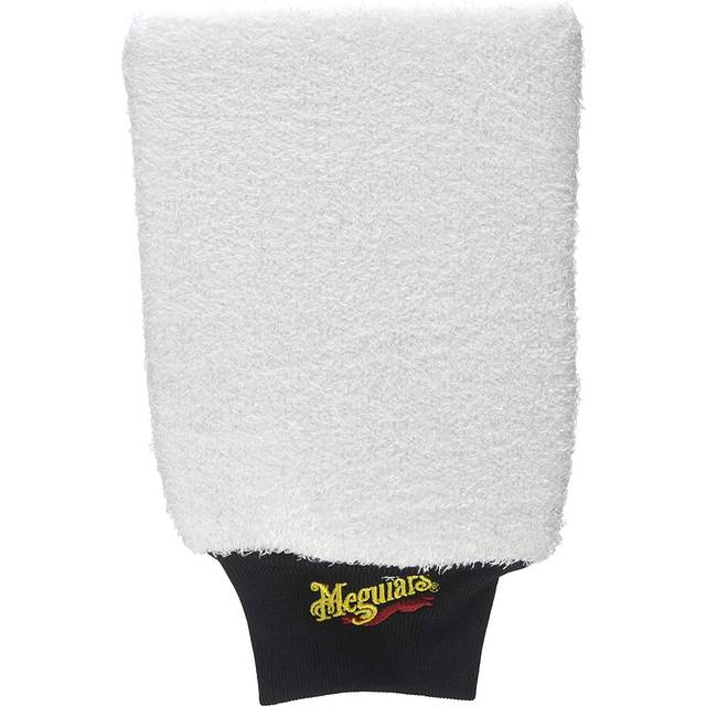 Meguiar's X3002 Microfiber Wash Mitt  Super-Thick Reusable Wash Mitt for Ultimate Finish White 10.00 x 8.00