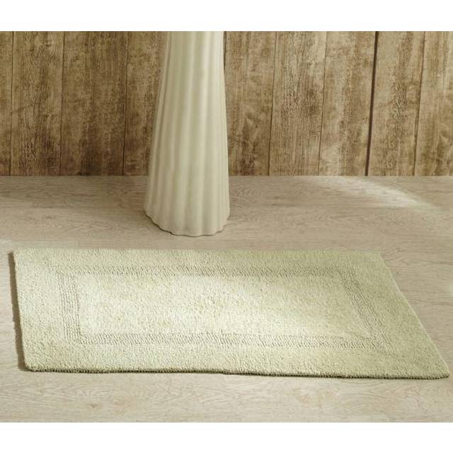 Bättre trender 100% bomull Lux Collection badmattor, blå badmatta – tuftad, ultramjuk, plysch och absorberande badrumsmatta, i salviafärger, storlek 61 cm x 102 cm rektangulär badmatta