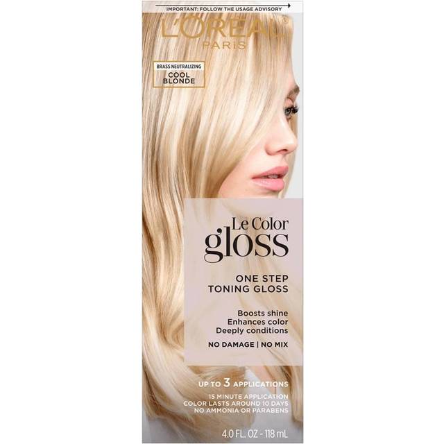 L'Oreal Paris Le Color One Step Hair Toning Gloss  Cool Blonde  4 Ounc