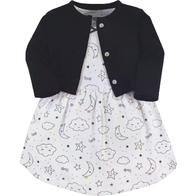Hudson Baby baby girls Cotton and Cardigan Set Casual Dress  Dreamer  3T US