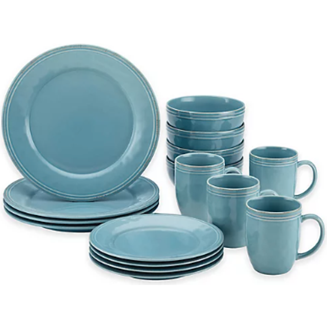 Cucina 16-Piece Dinnerware Set - Agave Blue