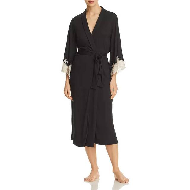 Luxe Shangri-La Knit Robe - BLACK/PINK - X-Small