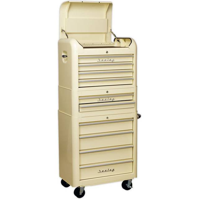 Sealey AP28COMBO2 10 Drawer Retro Style Topchest, Mid-Box & Rollca...