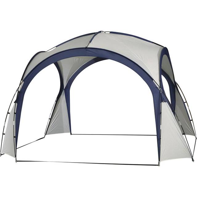 Outsunny Outdoor Gazebo Event Dome Shelter Party Tent for Garden Cream and Blue | TJ Hughes