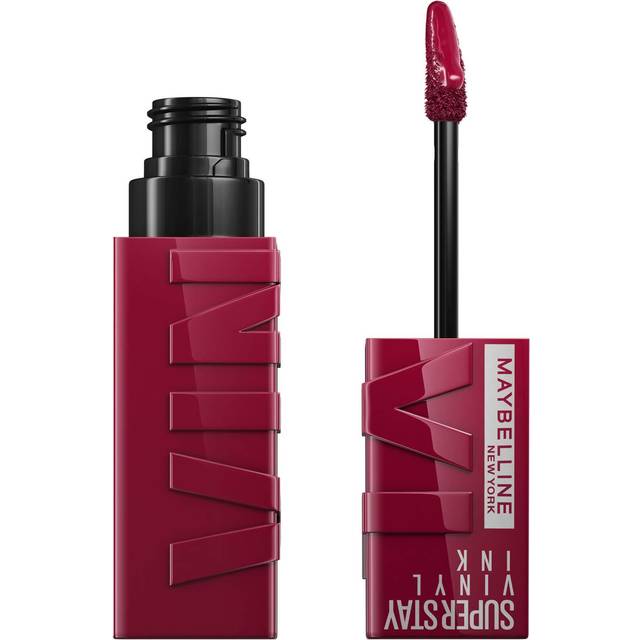 Maybelline New York läppfärg, fläckfri, långvarig upp till 16 timmar, flytande läppstift, glansig finish, SuperStay vinylbläck, 30 oöverträffad