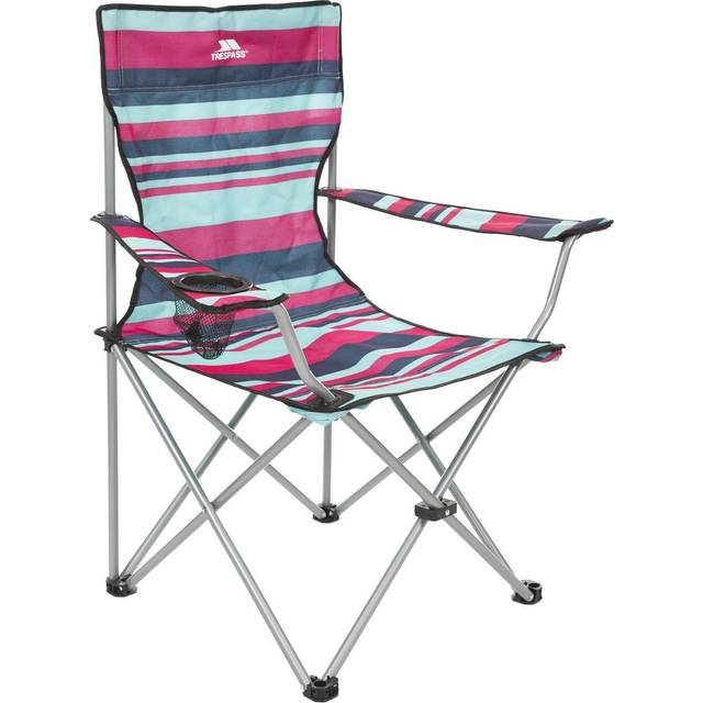 Trespass Folding Camping Chair with Drinks Holder Branson