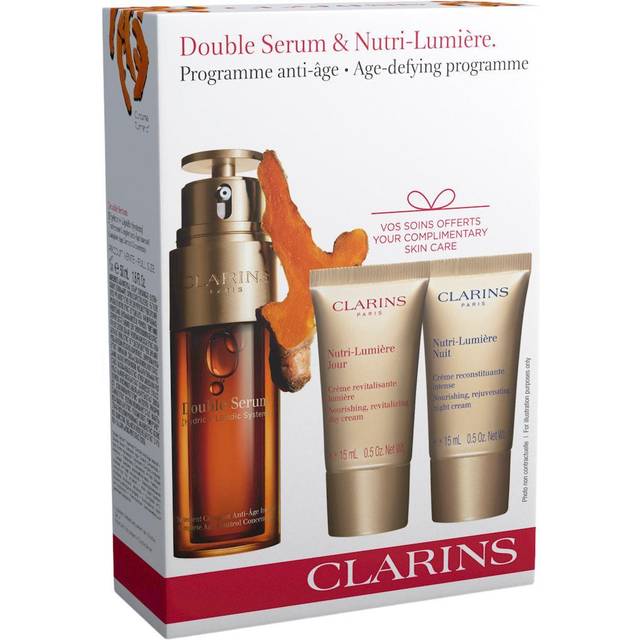 Clarins Double Serum & Nutri-LumiËre Gift Set 50ml Double Serum + 15ml Nutri-LumiËre Day Cream + 15ml Nutri-LumiËre Night Cream