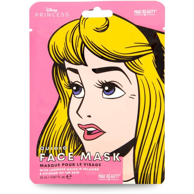 MAD Beauty Disney ansiktsmask – dornrosa – fuktgivande och lugnande tygmask för välvårdad hud och en vacker hy