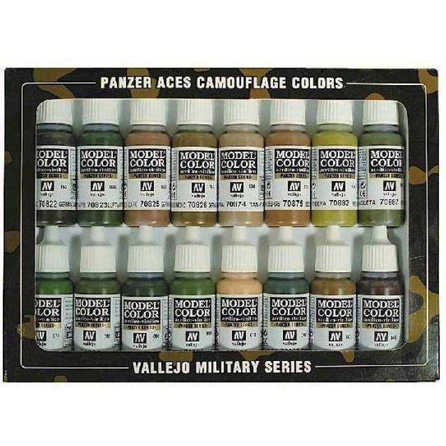 Val70179 - Av Vallejo Model Color Set - Panzer Aces Camouflage (x16)