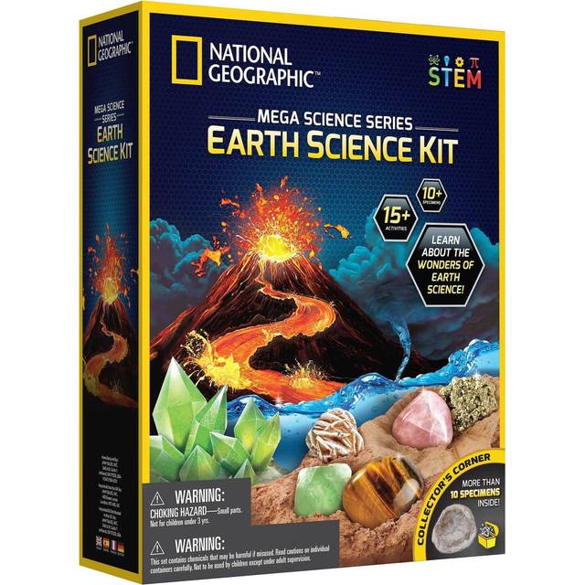 National Geographic Earth Science Kit - Over 15 Science Experiments & STEM Activities for Kids, Includes Crystal Growing Kit,...