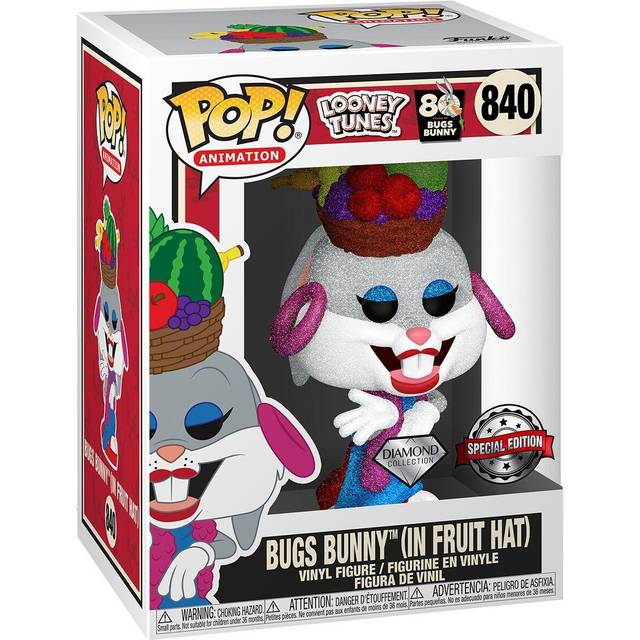Looney Tunes Bugs Fruit Hat Diamond Glitter US Pop! Vinyl